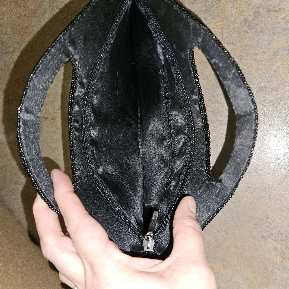 Vintage RARE Pepsi Cola (black) Hand Beaded UNUSED purse - Picture 6 of 9